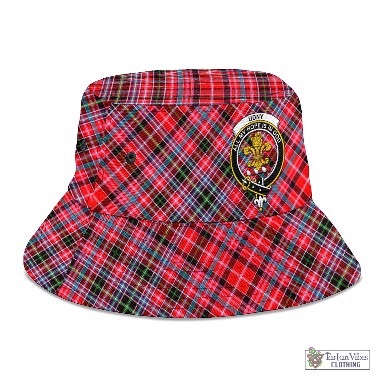 Tartan Vibes Clothing Udny Tartan Bucket Hat with Family Crest