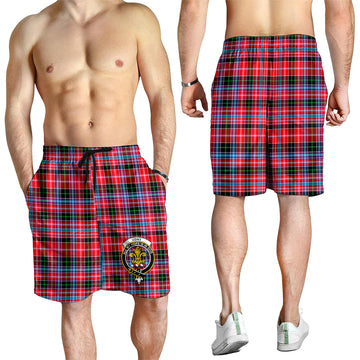 Udny Tartan Mens Shorts with Family Crest