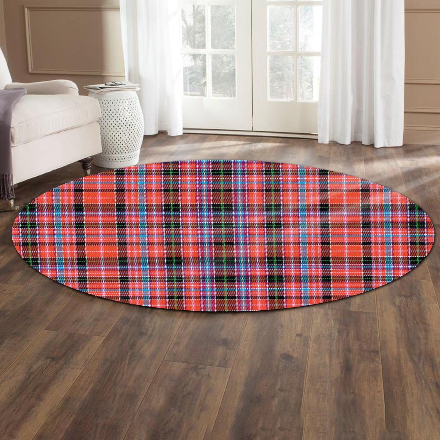 udny-tartan-round-rug