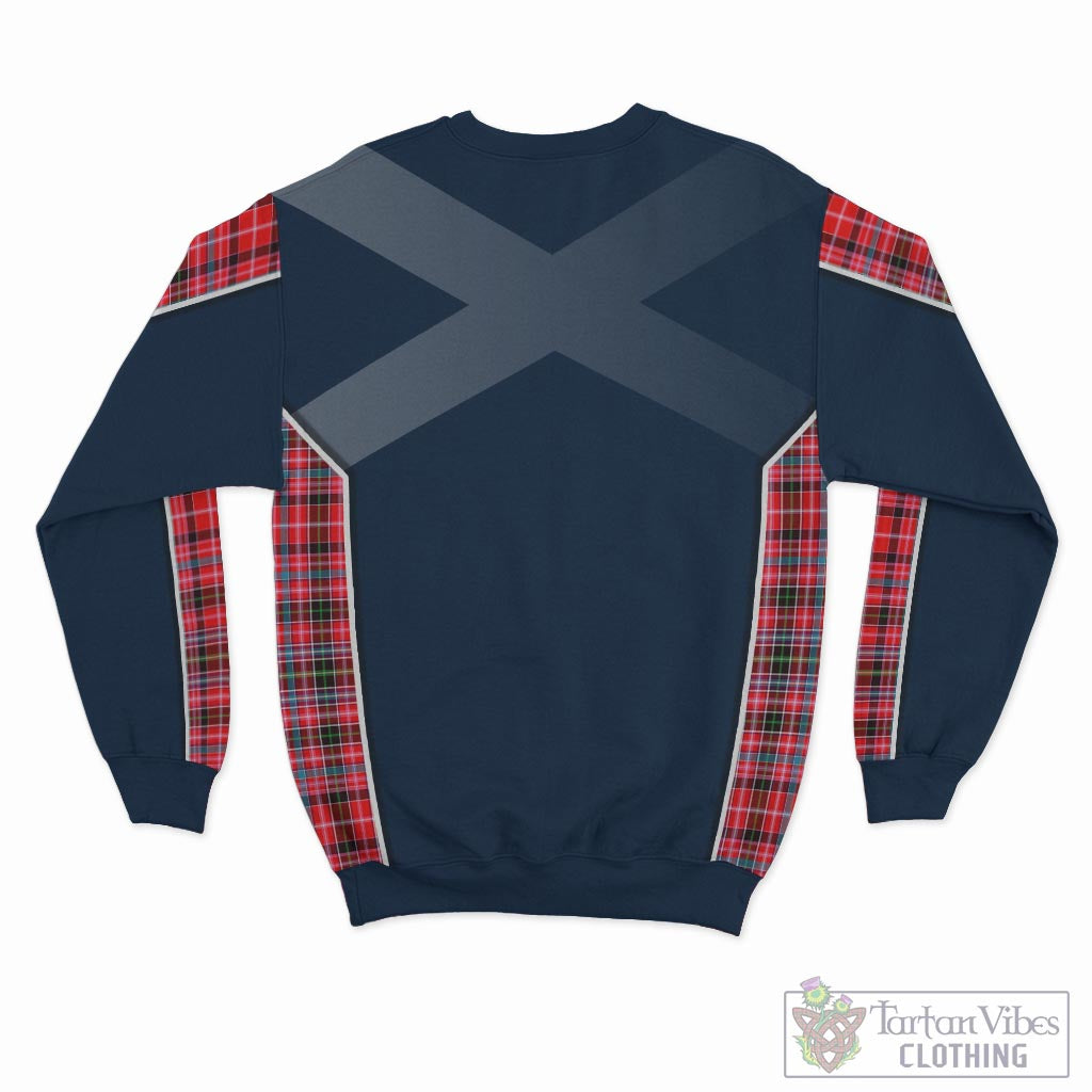 Udny Tartan Sweatshirt with Family Crest and Scottish Thistle Vibes Sport Style - Tartan Vibes Clothing