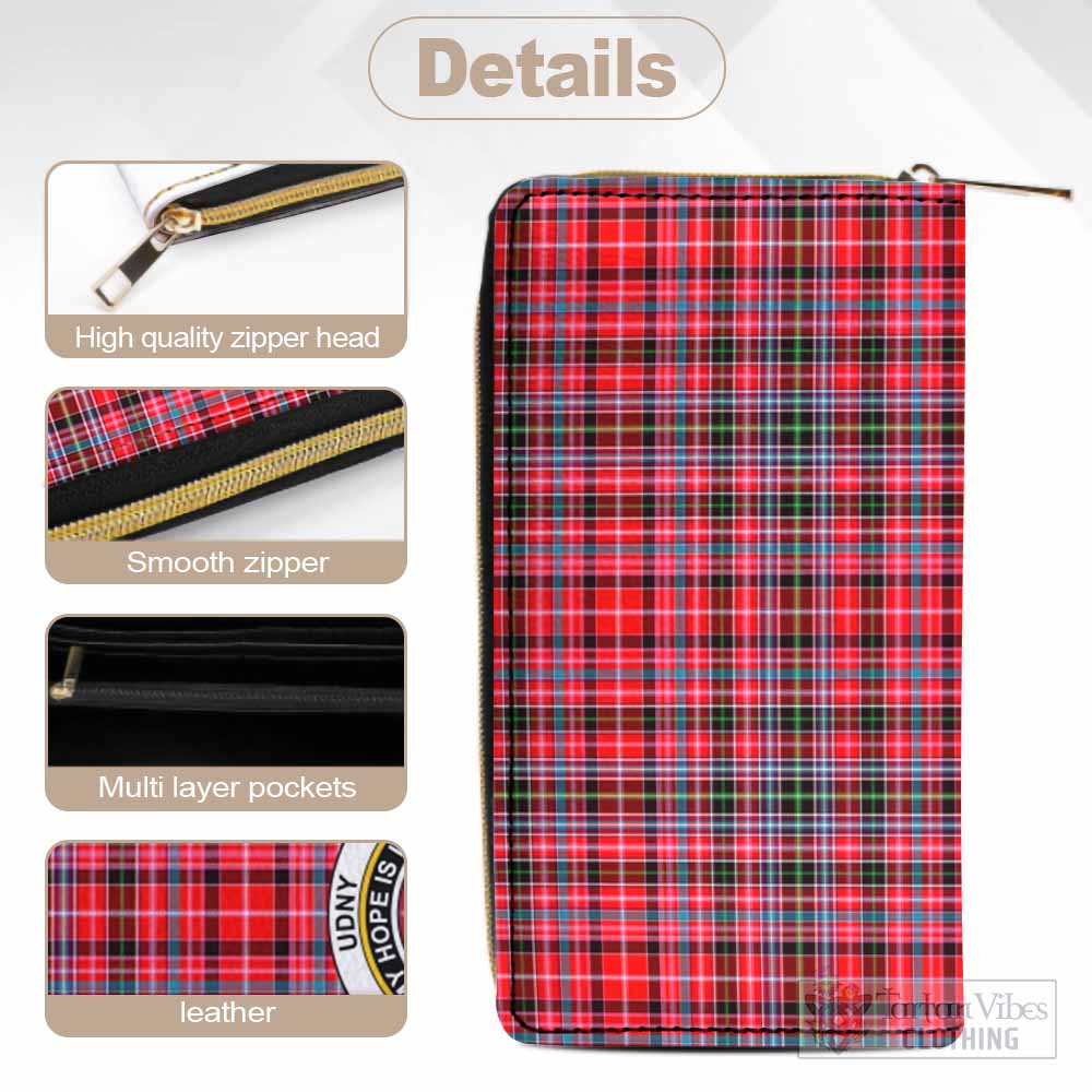 Tartan Vibes Clothing Udny Tartan Women's Leather Wallet with Family Crest