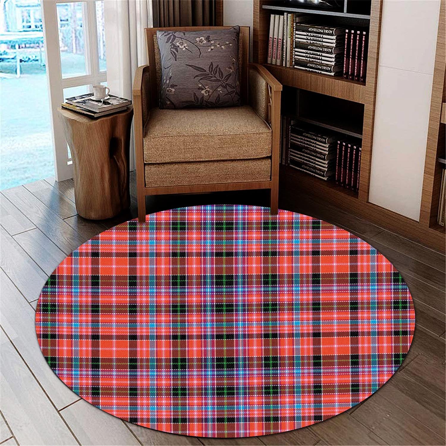 udny-tartan-round-rug