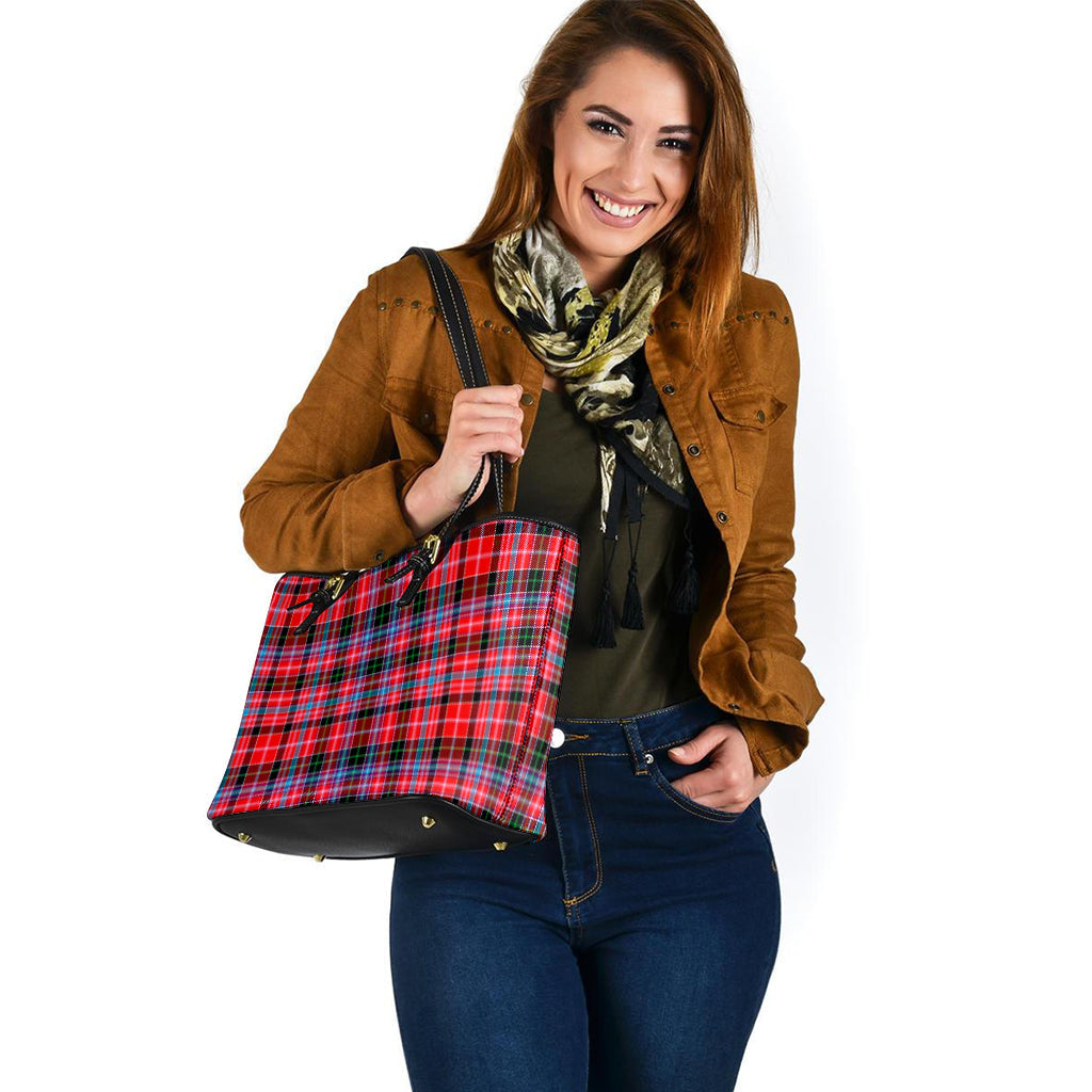 Udny Tartan Leather Tote Bag - Tartan Vibes Clothing