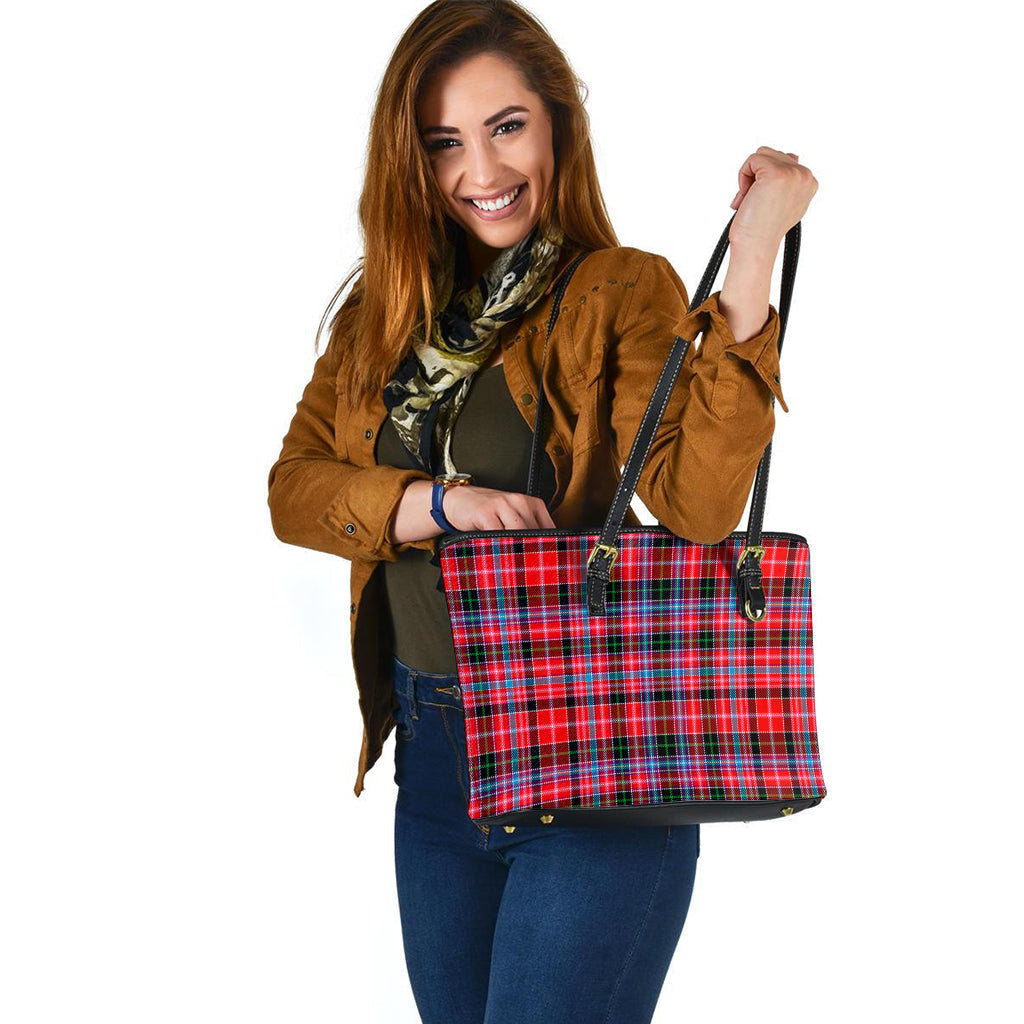 Udny Tartan Leather Tote Bag - Tartan Vibes Clothing