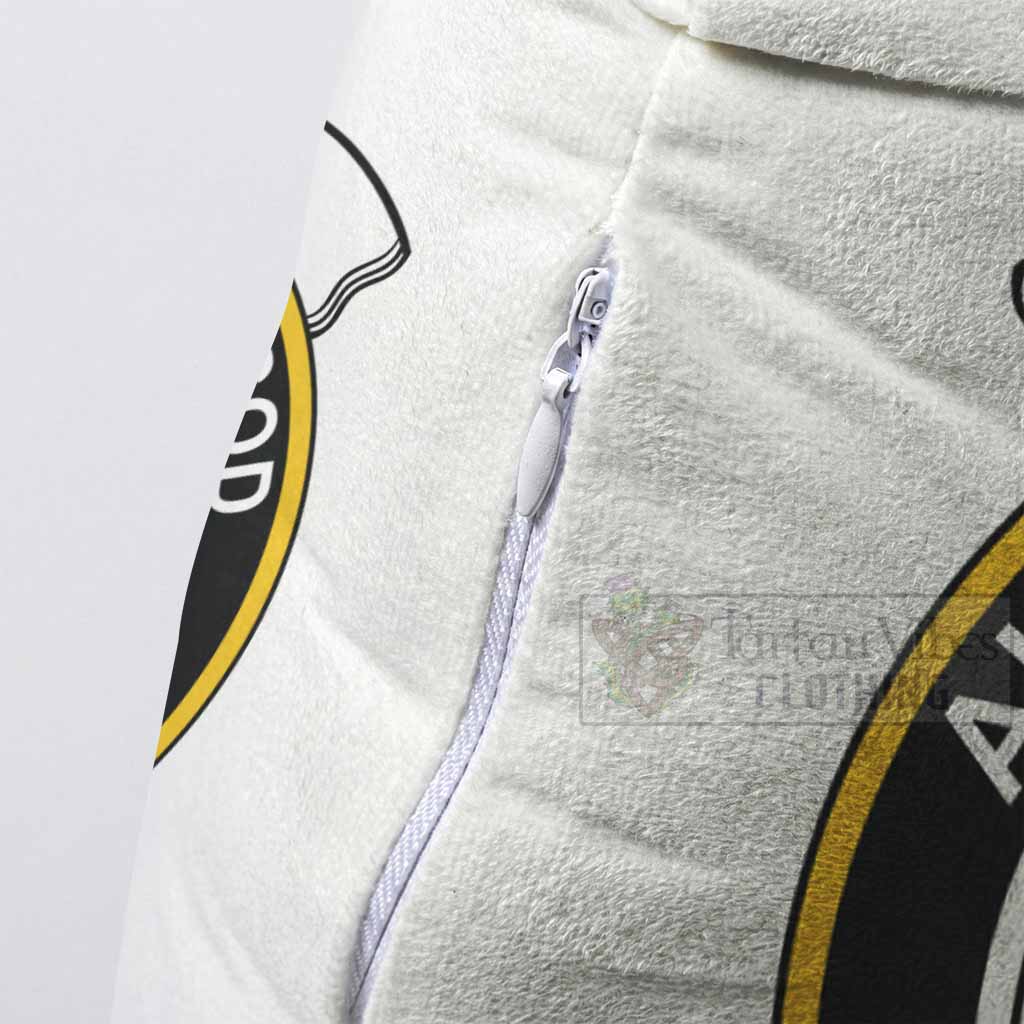 Udny Clan Crest Shaped Throw Pillow, Scottish Clan Badge Decorative Pillow