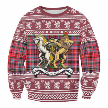 Udny Clan Tartan Crest Christmas Sweatshirt Coat of Arms Funny Style - Tartan Vibes Clothing
