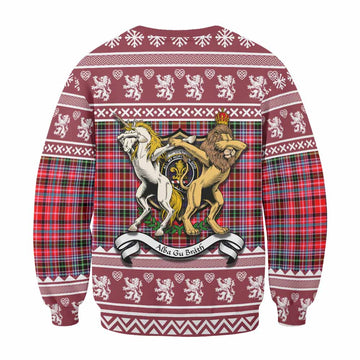 Udny Clan Tartan Crest Christmas Sweatshirt Coat of Arms Funny Style - Tartan Vibes Clothing
