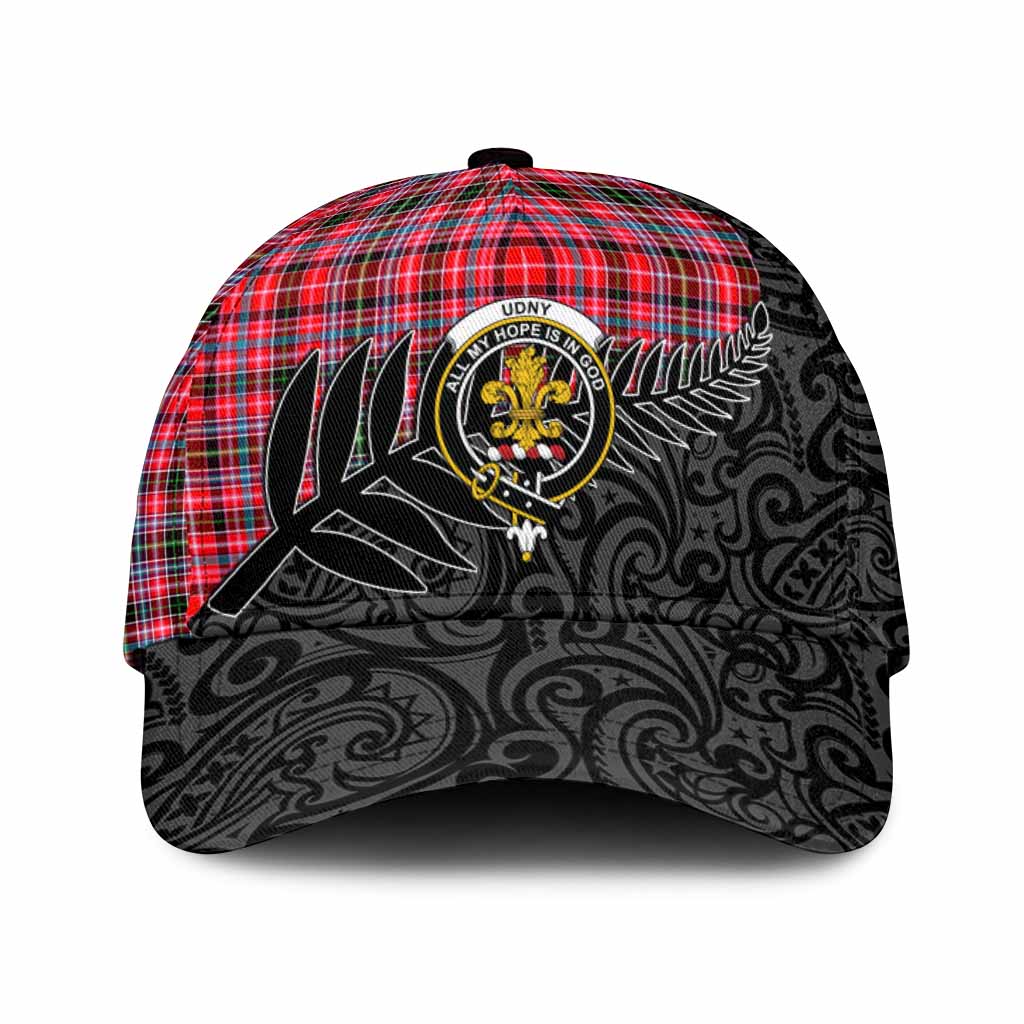 Udny Crest Tartan Classic Cap with New Zealand Silver Fern Half Style