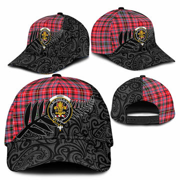 Udny Crest Tartan Classic Cap with New Zealand Silver Fern Half Style