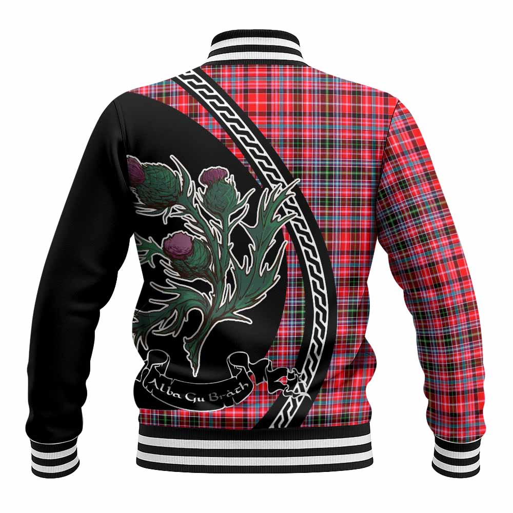 Udny Family Crest Tartan Baseball Jacket Alba Thistle Inspired - Tartan Vibes Clothing