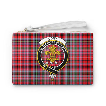 Tartan Vibes Clothing Udny Family Crest Tartan Clutch Bag