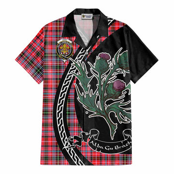 Udny Family Crest Tartan Cotton Hawaiian Shirt Alba Thistle Inspired - Tartan Vibes Clothing