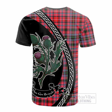 Udny Family Crest Tartan Cotton T-shirt Alba Thistle Inspired - Tartan Vibes Clothing