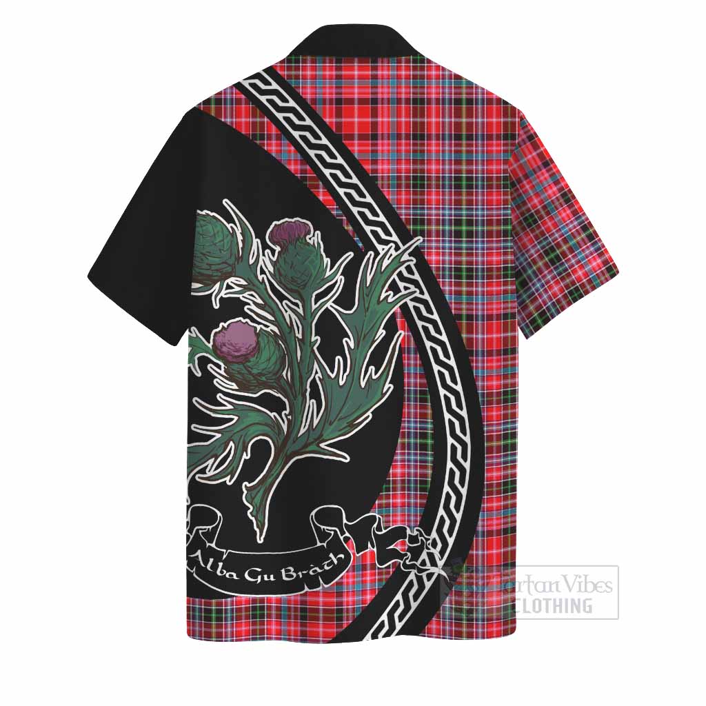 Udny Family Crest Tartan Hawaiian Shirt Alba Thistle Inspired - Tartan Vibes Clothing