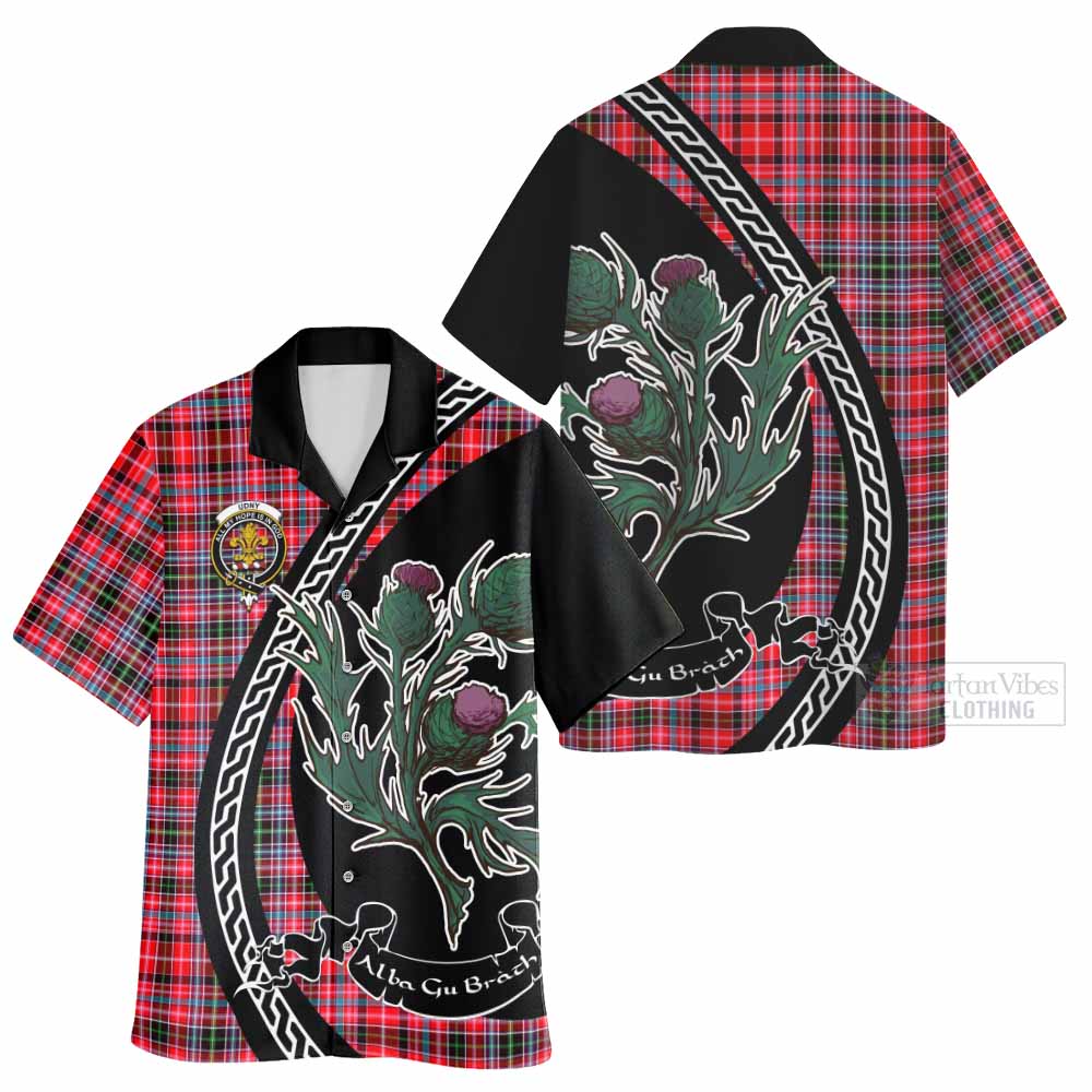 Udny Family Crest Tartan Hawaiian Shirt Alba Thistle Inspired - Tartan Vibes Clothing