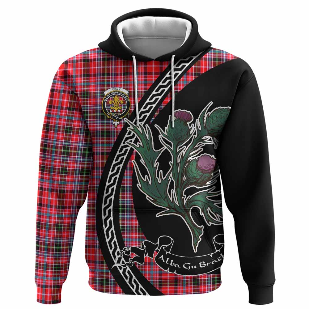 Udny Family Crest Tartan Hoodie Alba Thistle Inspired - Tartan Vibes Clothing