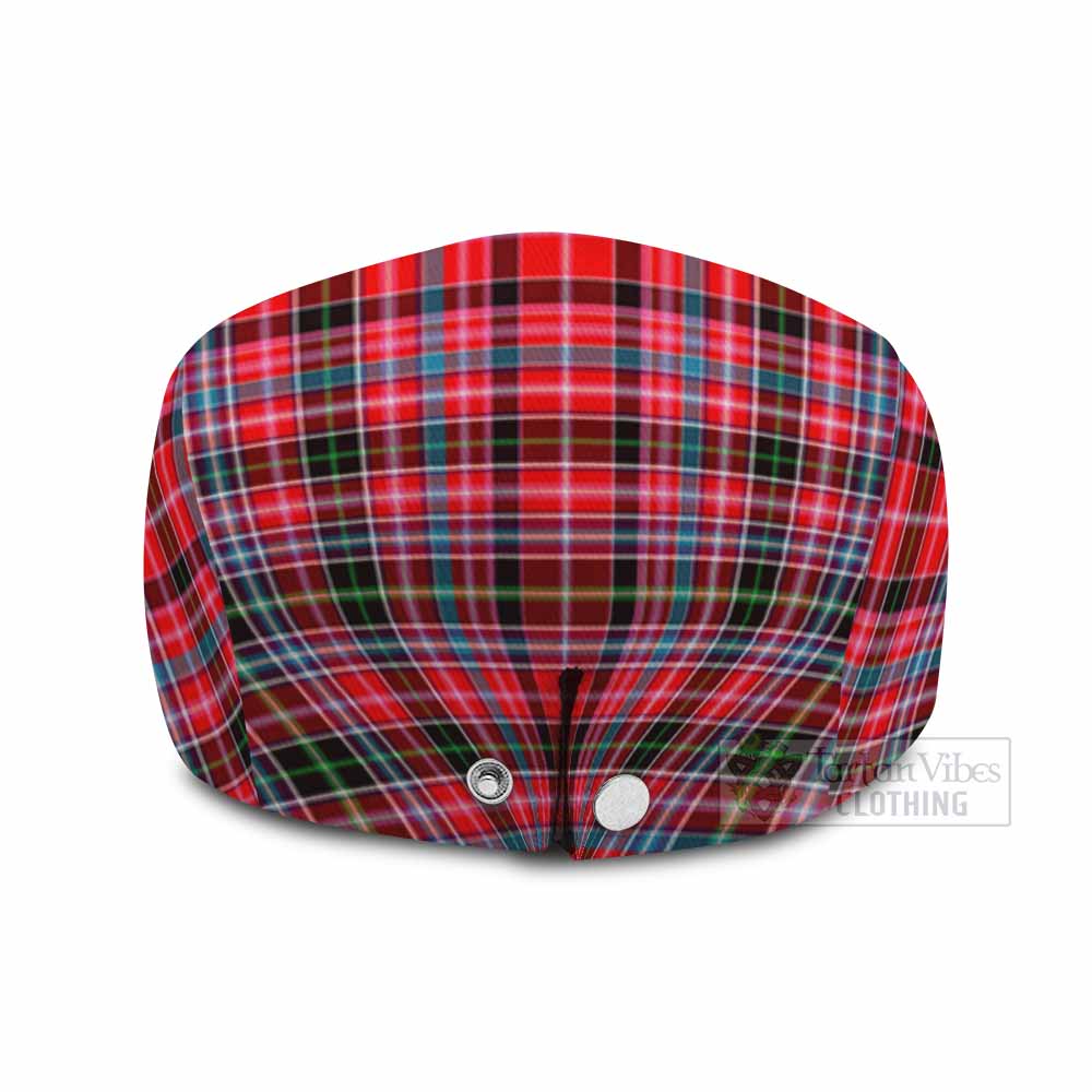 Udny Family Crest Tartan Jeff Cap, Tartan Flat Cap