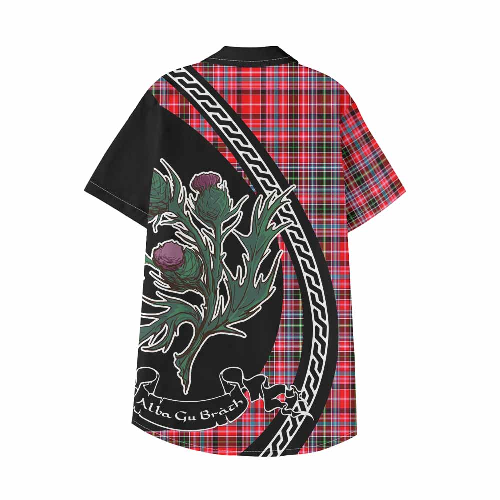 Udny Family Crest Tartan Kid Hawaiian Shirt Alba Thistle Inspired - Tartan Vibes Clothing