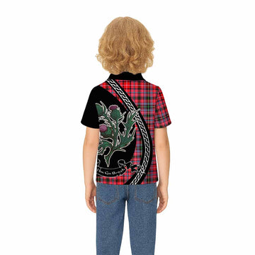 Udny Family Crest Tartan Kid Polo Shirt Alba Thistle Inspired - Tartan Vibes Clothing