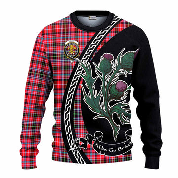 Udny Family Crest Tartan Knitted Sweater Alba Thistle Inspired - Tartan Vibes Clothing