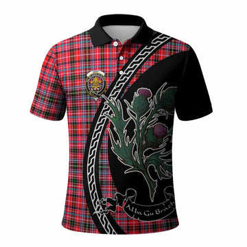 Udny Family Crest Tartan Polo Shirt Alba Thistle Inspired - Tartan Vibes Clothing