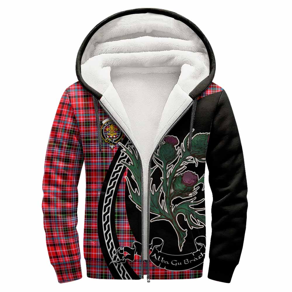 Udny Family Crest Tartan Sherpa Hoodie Alba Thistle Inspired - Tartan Vibes Clothing