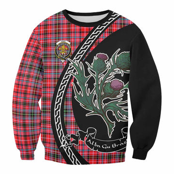 Udny Family Crest Tartan Sweatshirt Alba Thistle Inspired - Tartan Vibes Clothing