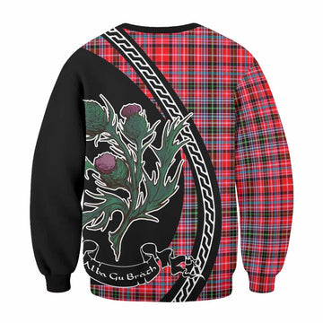 Udny Family Crest Tartan Sweatshirt Alba Thistle Inspired - Tartan Vibes Clothing