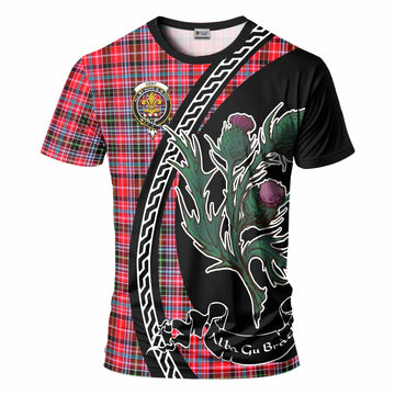 Udny Family Crest Tartan T-Shirt Alba Thistle Inspired - Tartan Vibes Clothing