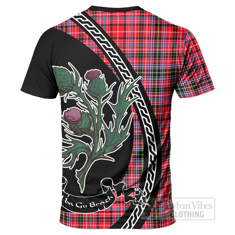 Udny Family Crest Tartan T-Shirt Alba Thistle Inspired - Tartan Vibes Clothing