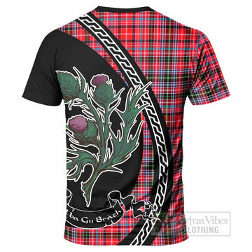 Udny Family Crest Tartan T-Shirt Alba Thistle Inspired - Tartan Vibes Clothing
