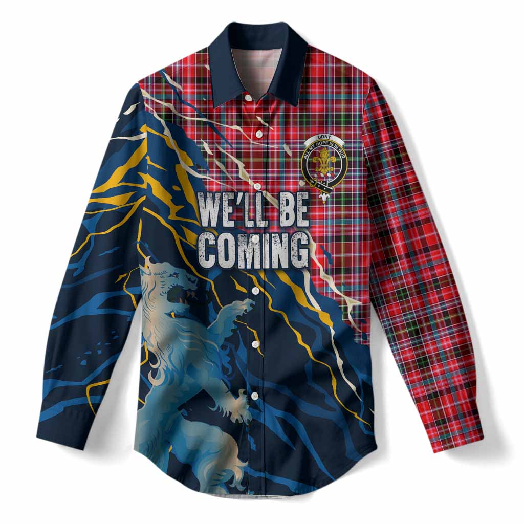 Udny Scotland Tartan Women Casual Shirt WC2026 Football - We'll Be Coming
