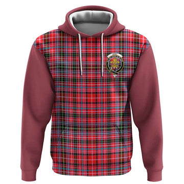 Udny Tartan Accent Hoodie with Family Crest