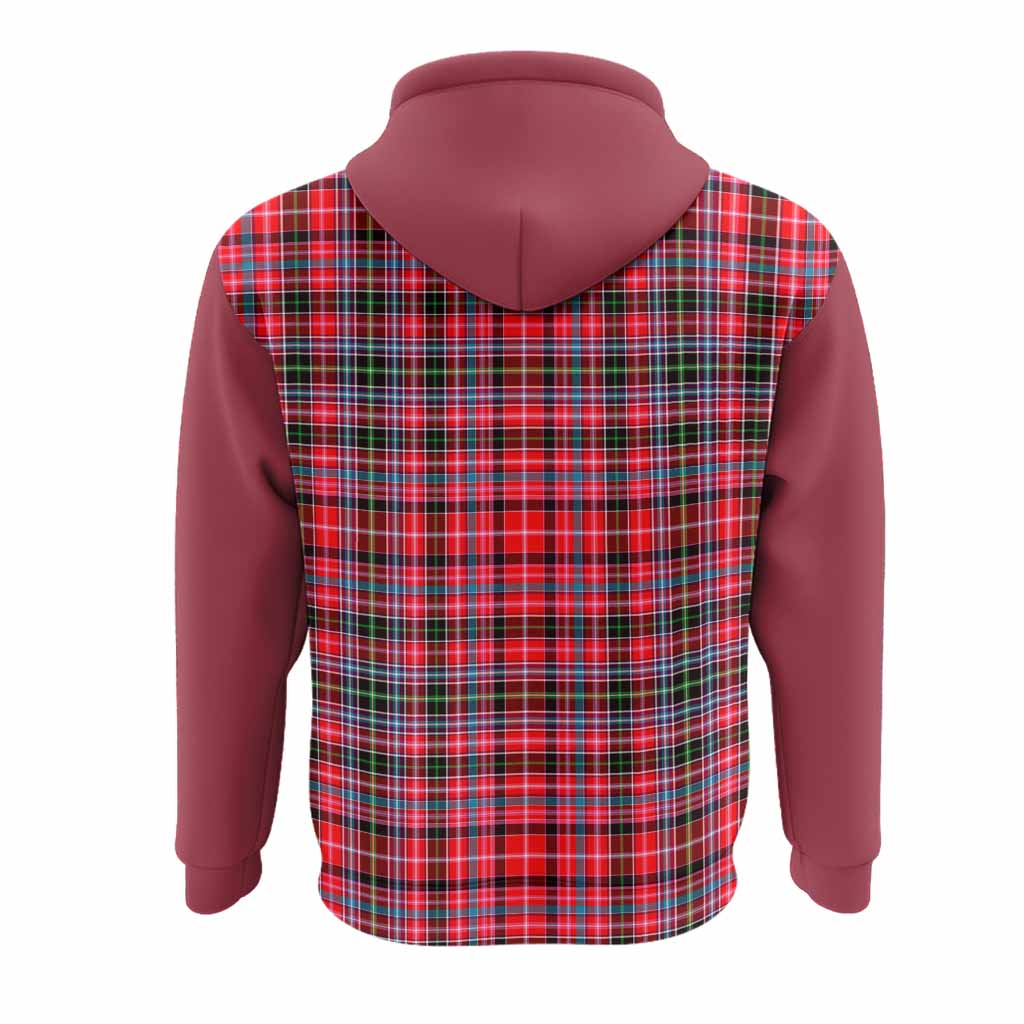 Udny Tartan Accent Hoodie with Family Crest