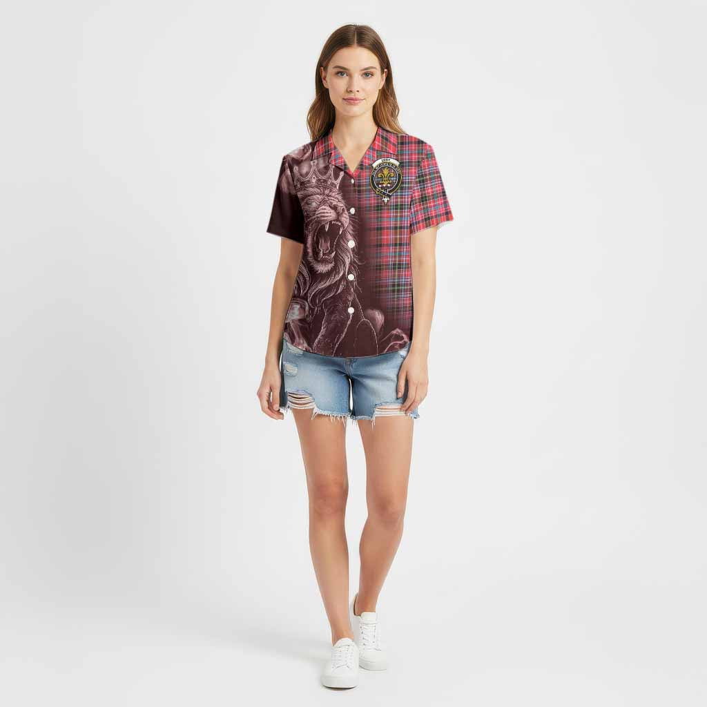Udny Tartan Cotton Hawaiian Shirt Roaring Lion Heritage