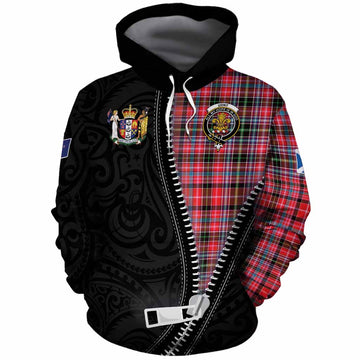 Udny Tartan Cotton Hoodie New Zealand Pattern Unique Zipper Stylized