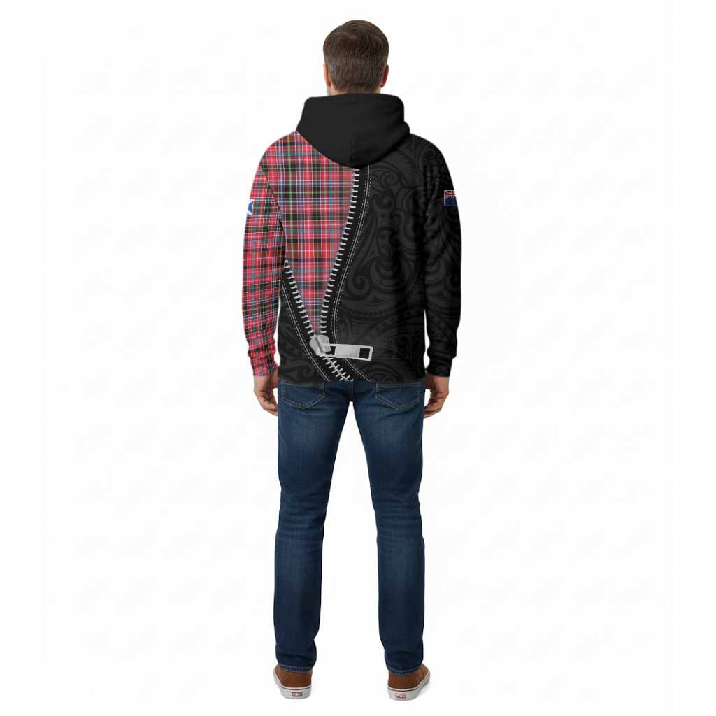 Udny Tartan Cotton Hoodie New Zealand Pattern Unique Zipper Stylized