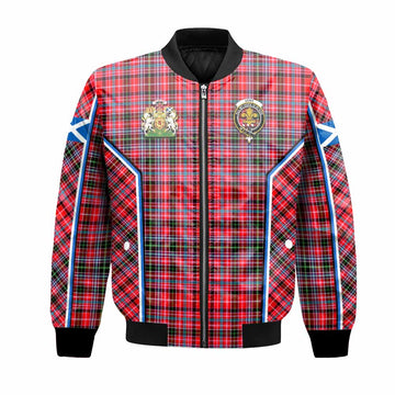 Udny Tartan Crest Bomber Jacket Scotland Coat of Arm Flag Style - Tartan Vibes Clothing