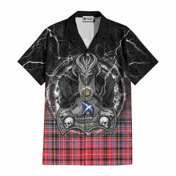 Udny Tartan Crest Cotton Hawaiian Shirt Celtic Odin's Raven Legacy