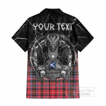 Udny Tartan Crest Cotton Hawaiian Shirt Celtic Odin's Raven Legacy