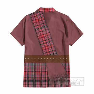 Udny Tartan Crest Cotton Hawaiian Shirt Kilt Costume Style