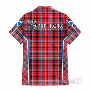 Udny Tartan Crest Cotton Hawaiian Shirt Scotland Coat of Arm Flag Style - Tartan Vibes Clothing
