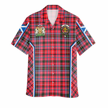Udny Tartan Crest Hawaiian Shirt Scotland Coat of Arm Flag Style - Tartan Vibes Clothing