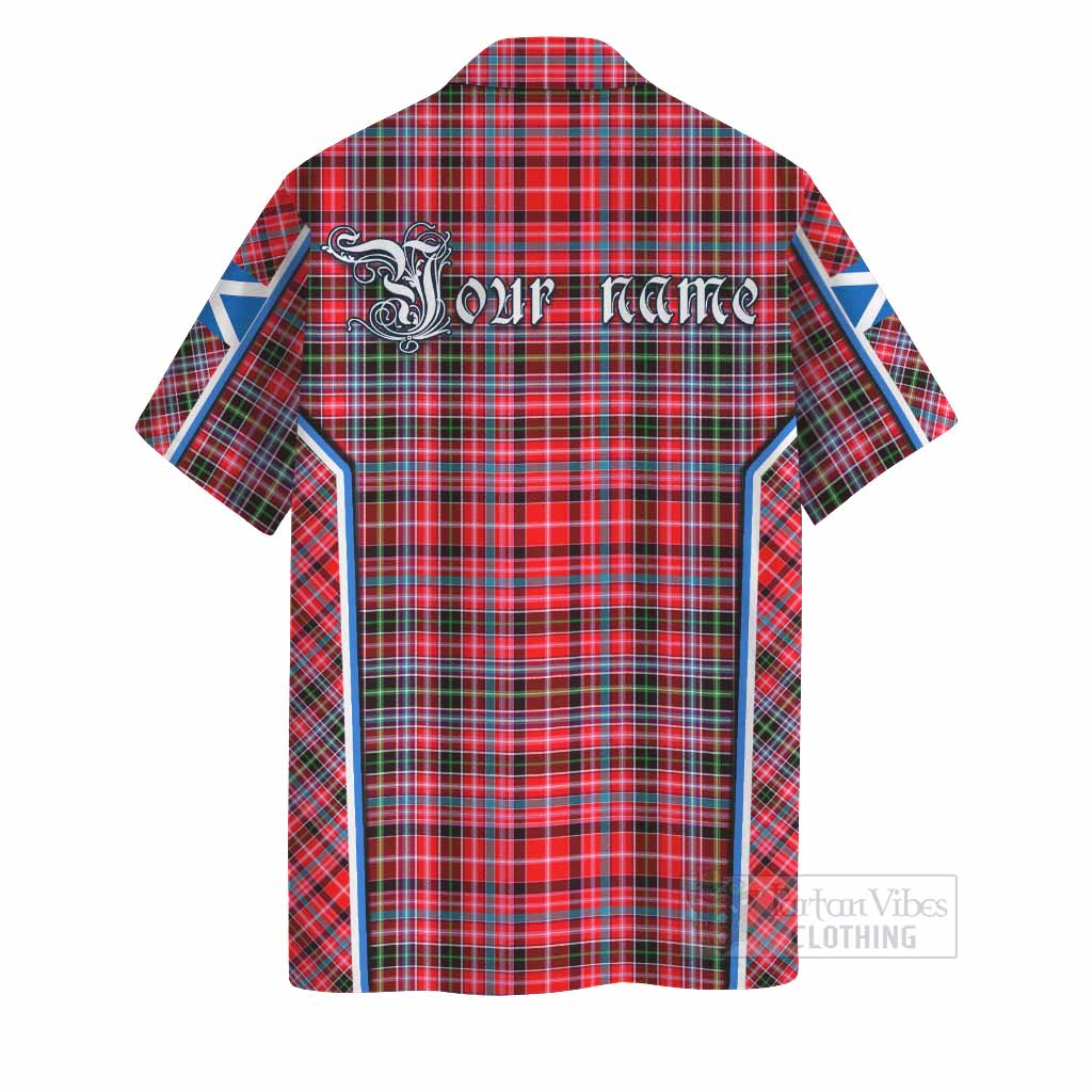 Udny Tartan Crest Hawaiian Shirt Scotland Coat of Arm Flag Style - Tartan Vibes Clothing