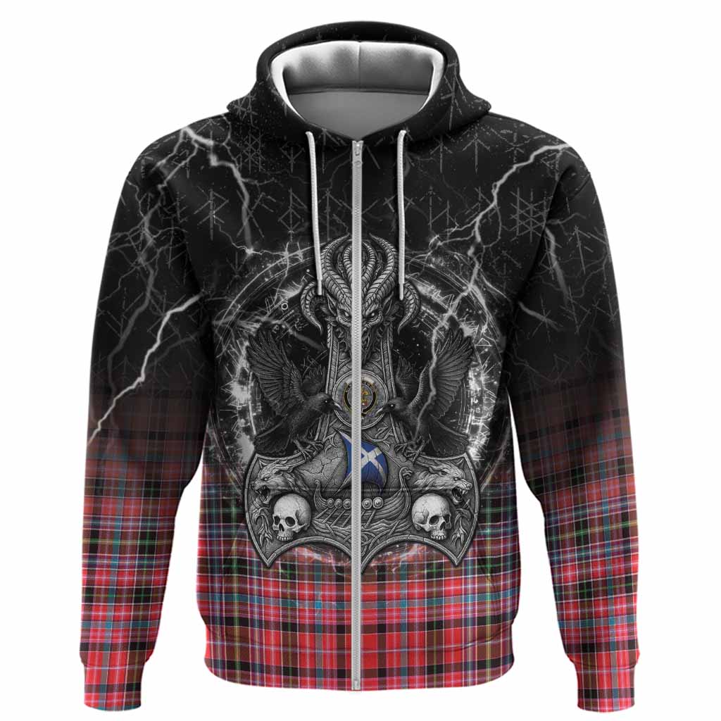 Udny Tartan Crest Hoodie Celtic Odin's Raven Legacy