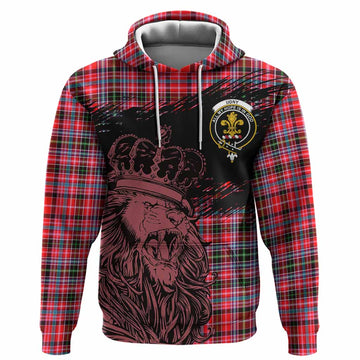 Udny Tartan Crest Hoodie Crowned Lion Heritage Style
