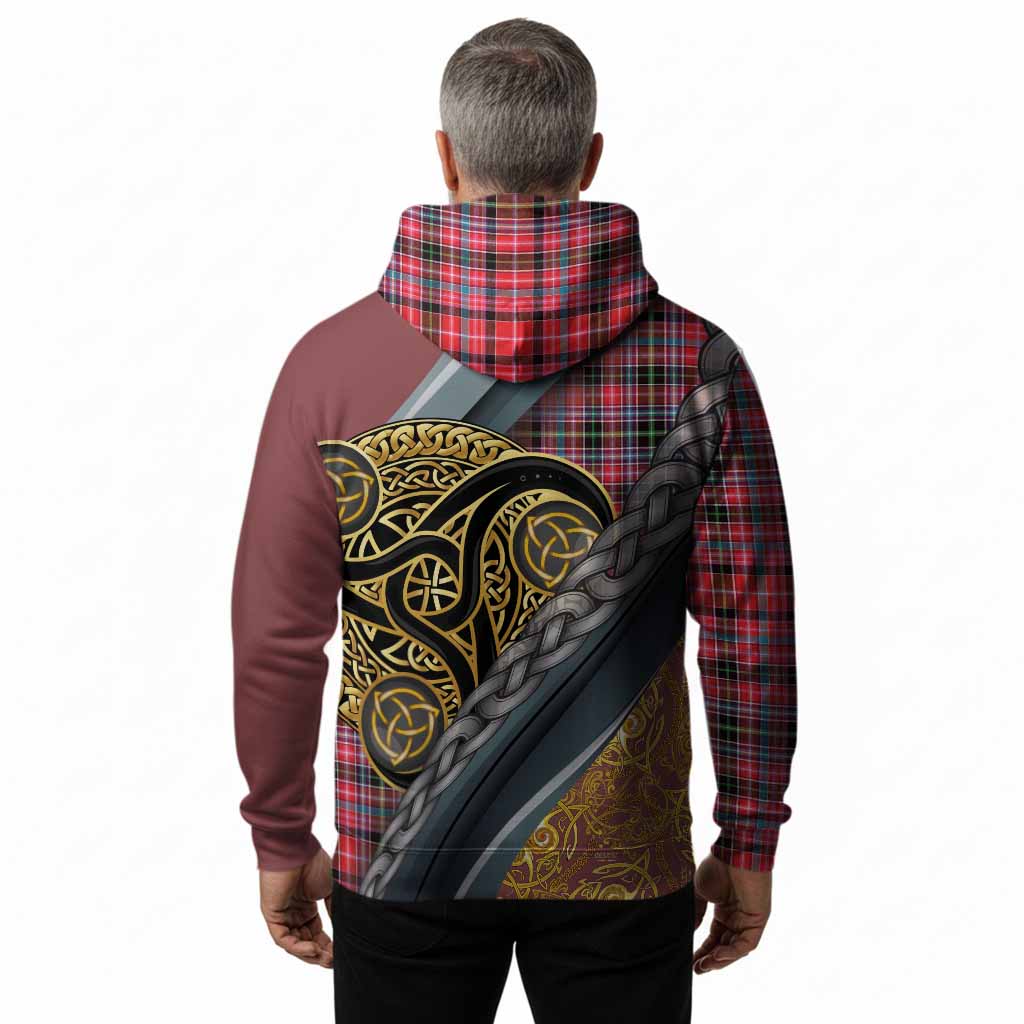 Udny Tartan Crest Hoodie Scottish Triskele Celtic