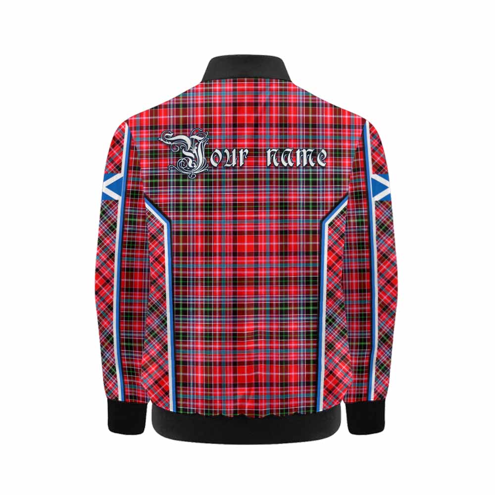 Udny Tartan Crest Kid Bomber Jacket Scotland Coat of Arm Flag Style - Tartan Vibes Clothing