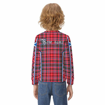 Udny Tartan Crest Kid Knitted Sweatshirt Scotland Coat of Arm Flag Style - Tartan Vibes Clothing