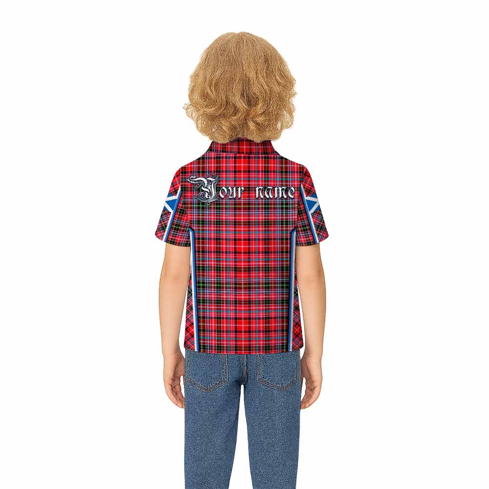 Udny Tartan Crest Kid Polo Shirt Scotland Coat of Arm Flag Style - Tartan Vibes Clothing